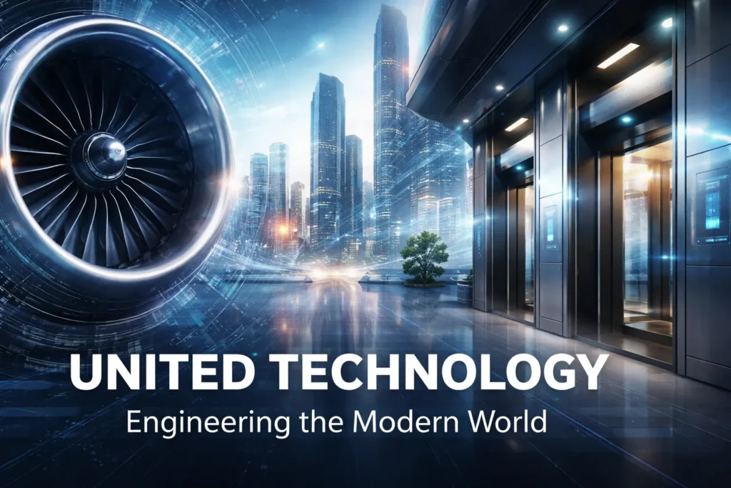 United Technology engineering legacy featuring aerospace innovation and modern building systems