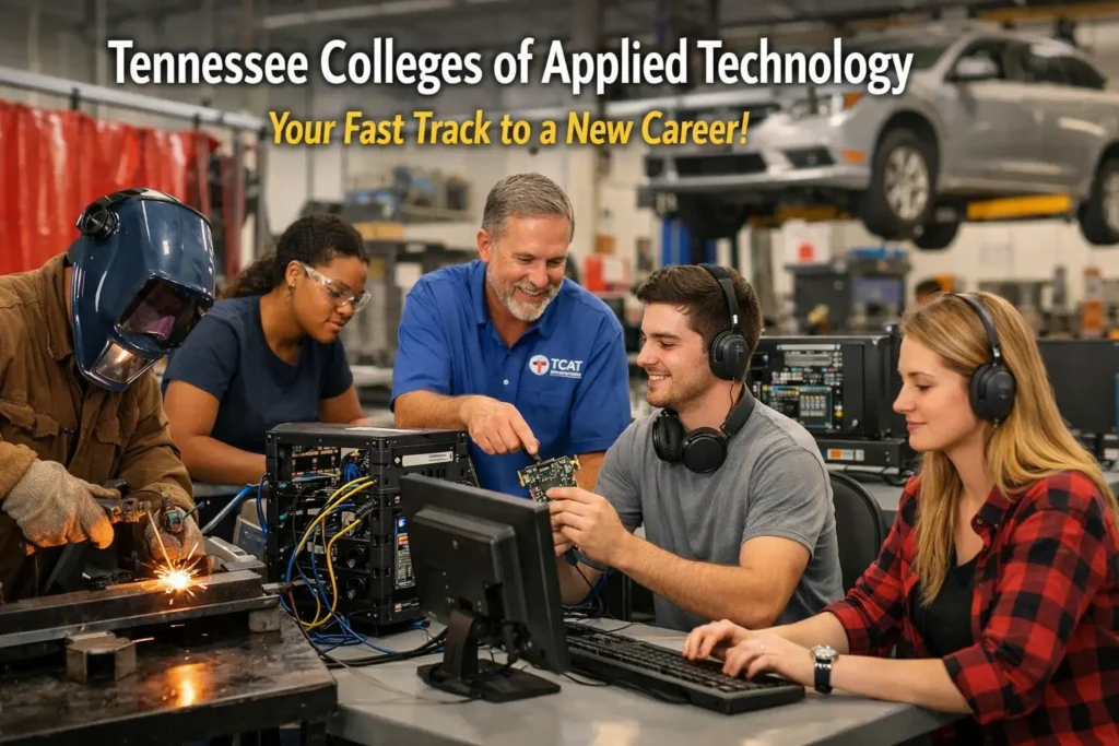 Students training in skilled trades at Tennessee Colleges of Applied Technology (TCAT) technical classroom